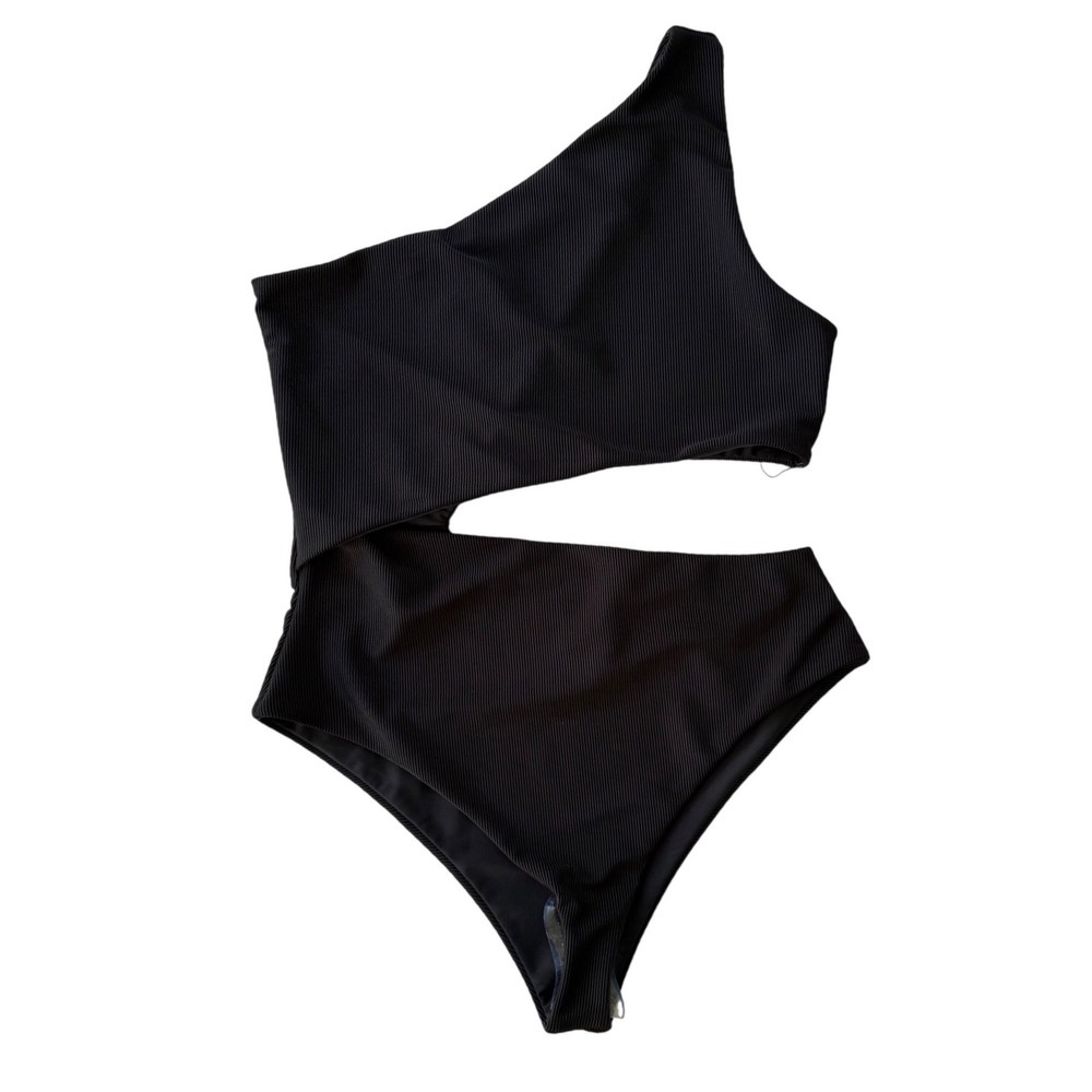 NWT Beach Riot Celine One Piece Bathing Suit, Side Cutout, Black, Size XL